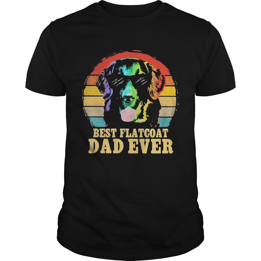 Labrador Retriever Best Flatcoat Dad Ever Vintage shirt