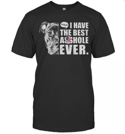 Pitbull I Have The Best Asshole Ever American Flag T-Shirt