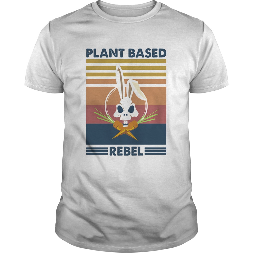 Bunny skull plant based rebel vintage shirt