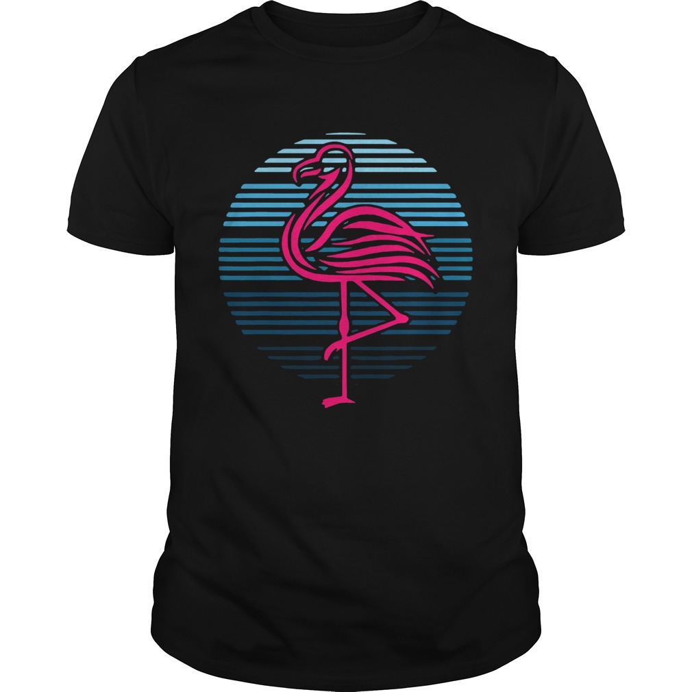 Flamingo Bird 80s Party Theme shirt