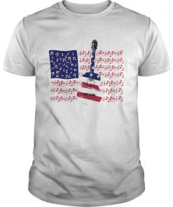 Guitar Music Note American Flag Independence Day  Unisex