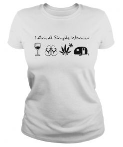I Am A Simple Woman Car Cup Glasses Sandal Marijuana Leaf Weed  Classic Ladies