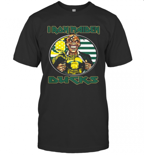 Iron Maiden Oregon Ducks American Flag Independence Day T-Shirt