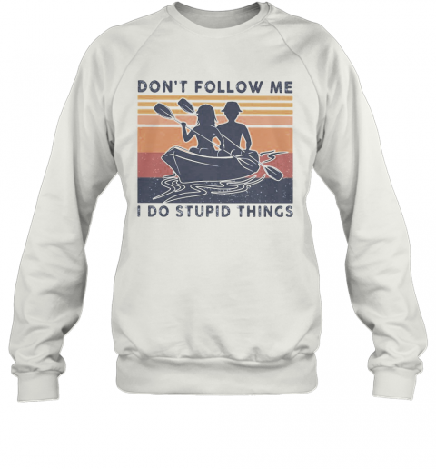 Don't Follow Me I Do Stupid Things Retro Vintage Paintball Langarmshirt 