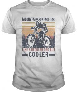 Mountain biking dad like a regular dad but cooler happy fathers day vintage retro  Unisex