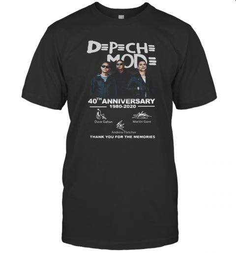 Official DPCH Mod 40Th Anniversary 1980 2020 Thank You For The Memories Signatures T-Shirt