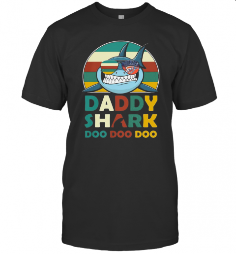 Oklahoma City Thunder Daddy Shark Doo Doo Doo Vintage T-Shirt