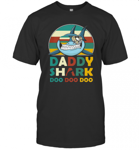 Pittsburgh Penguins Daddy Shark Doo Doo Doo Vintage T-Shirt