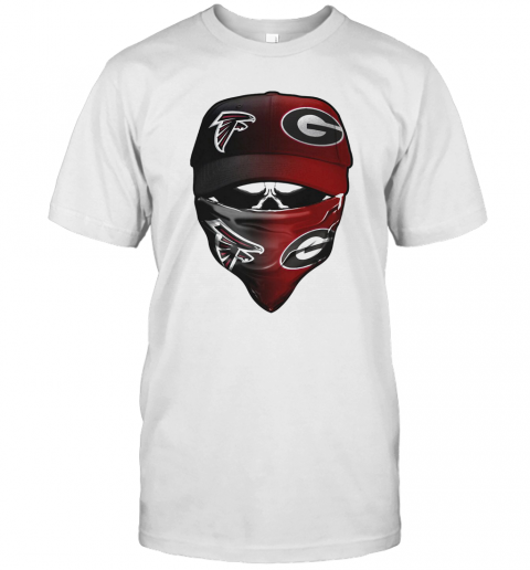 Skull Mask Atlanta Falcons And Green Bay Packers T-Shirt