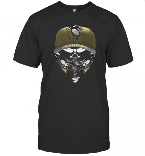 Skull Mask Pittsburgh Penguins Hockey T-Shirt
