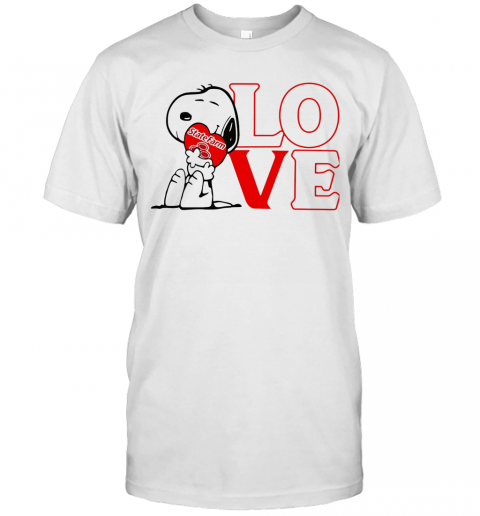 Snoopy Hug Heart Love State Farm T-Shirt