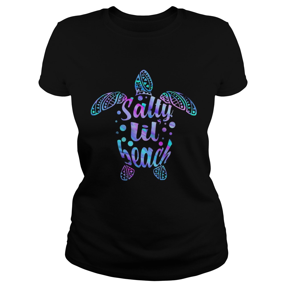 Salty Lil Beach Colorful Sea Turtle T-shirt 
