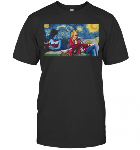 Beetlejuice Michael Keaton Starry Night Poster T-Shirt