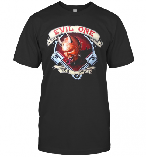 Evil Awaits Demon Men'S Biker T-Shirt