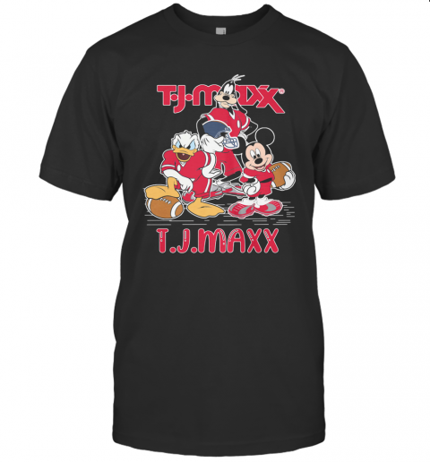 Goofy Donald Duck And Mickey Mouse Football Player Tj Maxx T-Shirt
