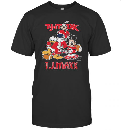 Goofy Donald Duck And Mickey Mouse Football Player Tjmaxx T-Shirt