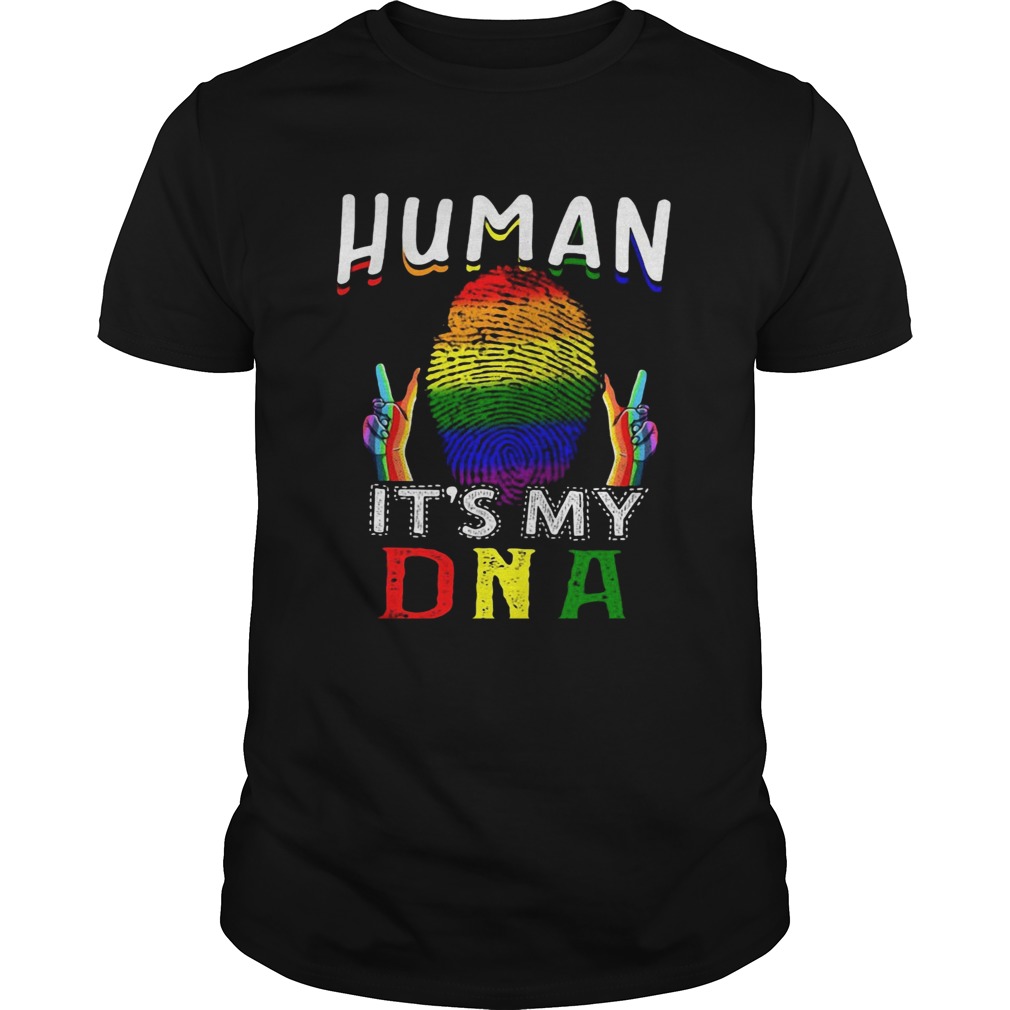 Human Its My DNA Hand Fingerprint LGBT shirt