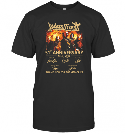 Judas Priest 51St Anniversary 1969 2020 Signatures T-Shirt