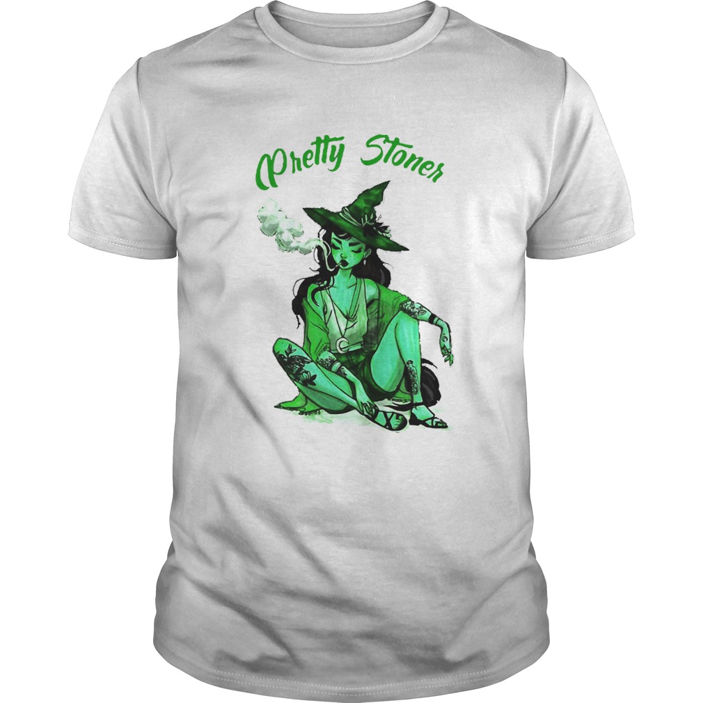 PRETTY STONER WITCH WEED HALLOWEEN shirt