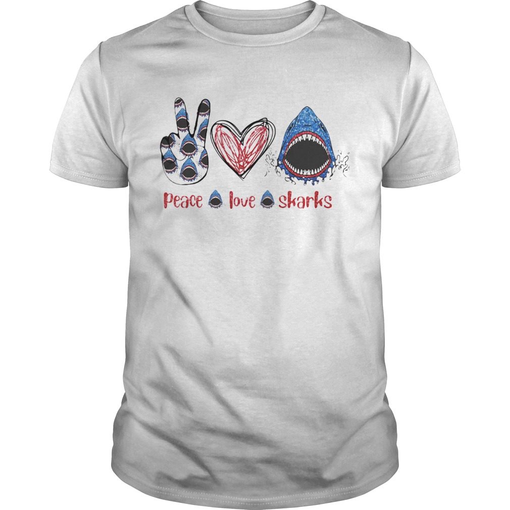 Peace Love Sharks Hippie Heart Sharks shirt