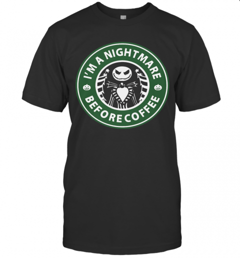 Starbucks / Nightmare Before Christmas DISNEY Inspired Jack Skellington Disneyland T-Shirt Halloween Skellington Coffee