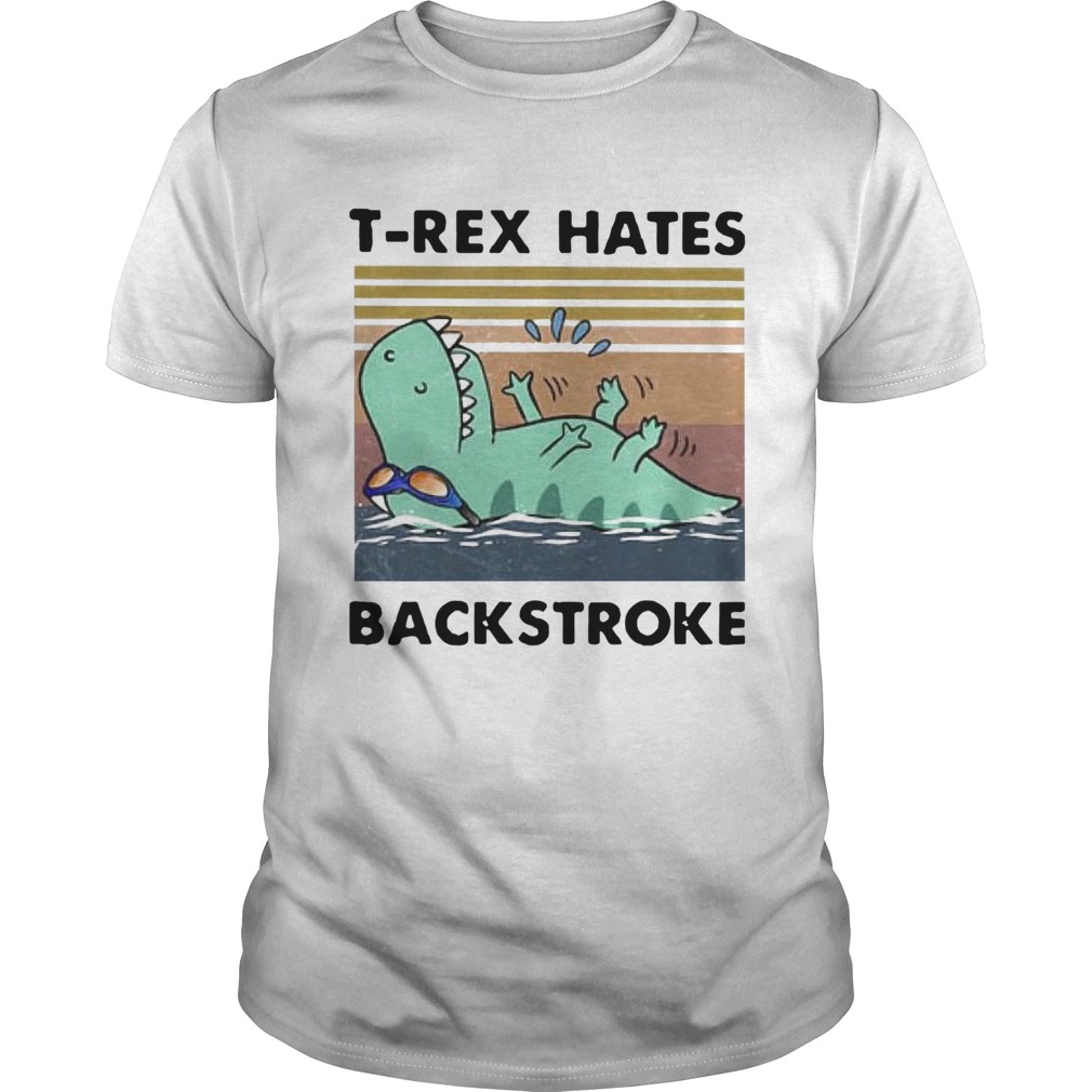 Swimming Dinosaur Trex Hates Backstroke Vintage shirt