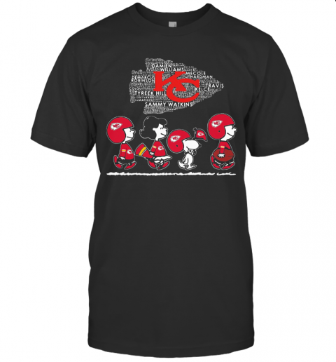 The Peanuts Kansas City Chiefs Team Football T-Shirt