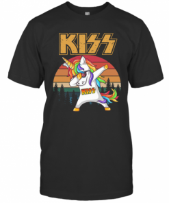 Unicorn Dabbing Kiss Vintage T-Shirt Classic Men's T-shirt