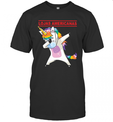 Unicorn Mask Lojas Americanas Logo T-Shirt