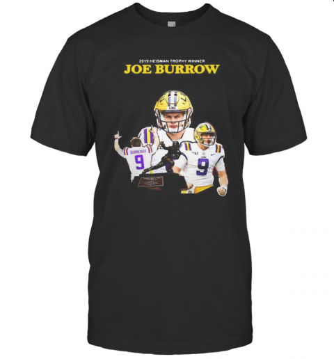 2019 Heisman Trophy Winners Joe Burrow Lsu Tigers Signature T-Shirt