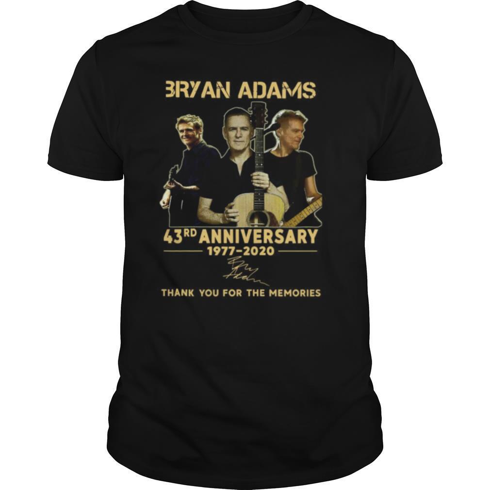 3ryan Adams 43rd Anniversary 1977 2020 shirt