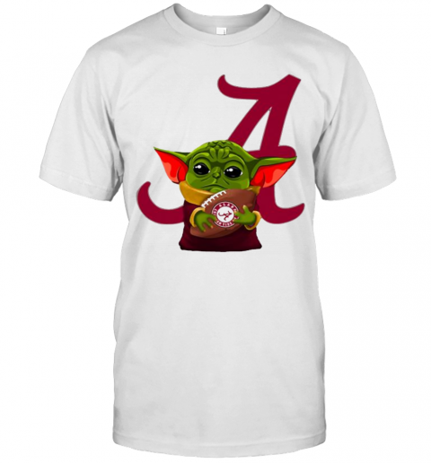 Baby Yoda Hug Atlanta Braves Football T-Shirt