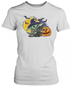 Baby Yoda Hug Cat Halloween T-Shirt Classic Women's T-shirt