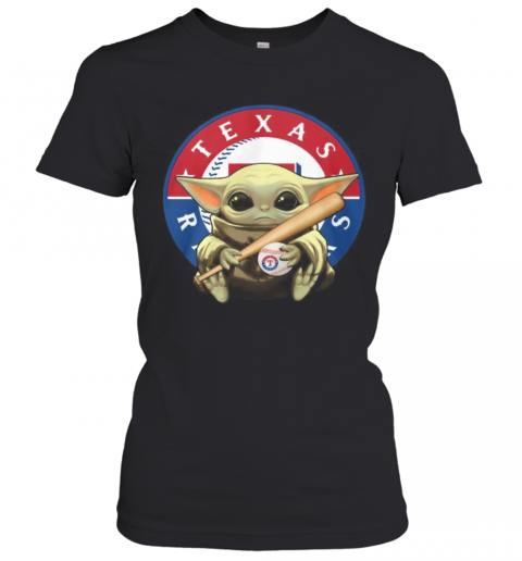 Baby Yoda Texas Rangers Baseball T-Shirt Classic Women's T-shirt