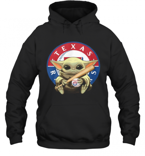 Baby Yoda Texas Rangers Baseball T-Shirt Unisex Hoodie