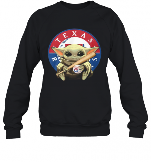 Baby Yoda Texas Rangers Baseball T-Shirt Unisex Sweatshirt