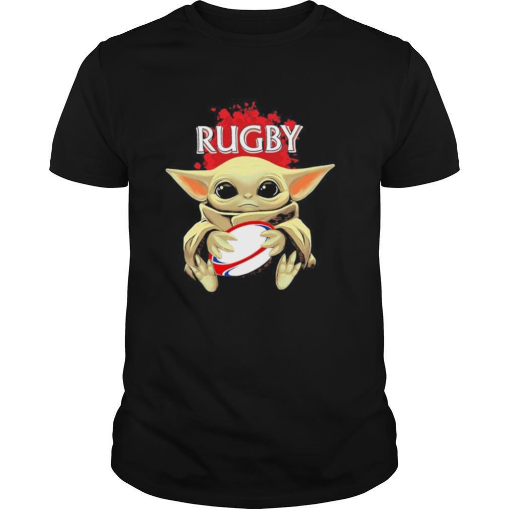 Baby Yoda hug Rugby shirt