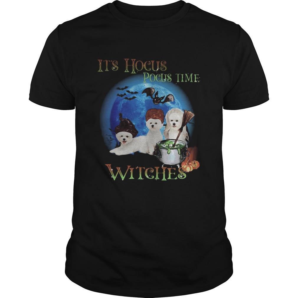 Bichon fries Halloween Its hocus pocus time witches shirt