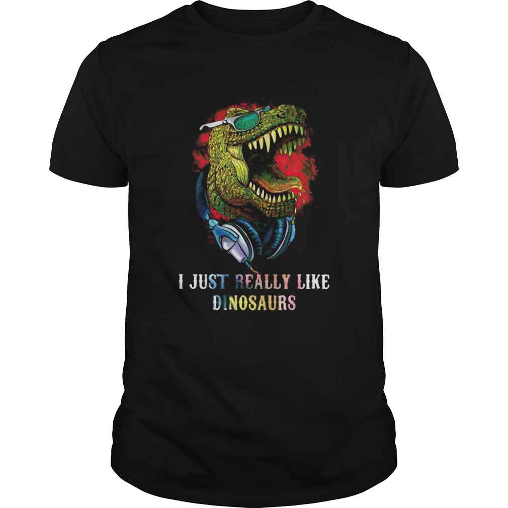 Dj i just really like dinosaurs shirt