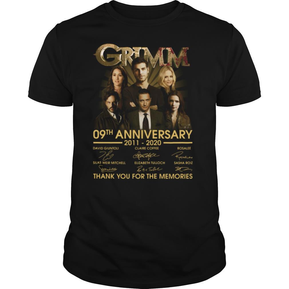 Grimm 09th anniversary 2011 2020 thank you for the memories signatures shirt