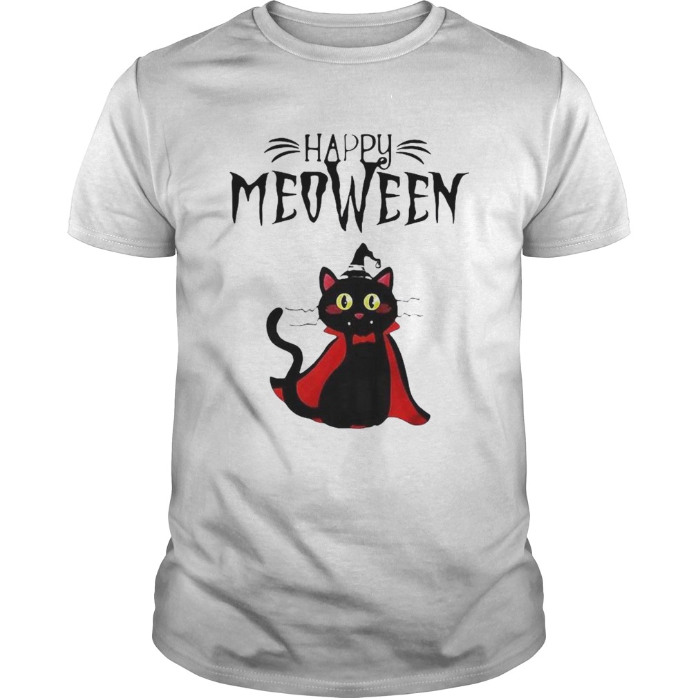 Happy Meoween Black Cat Halloween shirt