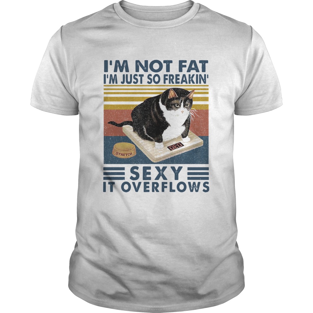 Im Not Fat Im Just So Freakin Sexy It Overflows Cat Vintage Retro shirt