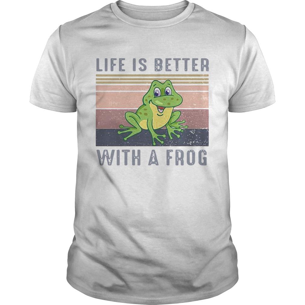 Life Is Better With A Frog Vintage Retro shirt