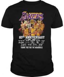 Los Angeles Lakers 60Th Anniversary 1960 2020 Thank You For The Memories Signatures