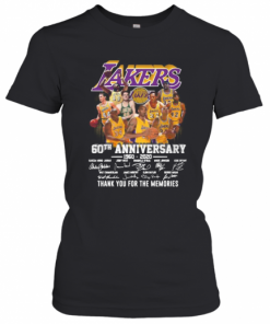 Los Angeles Lakers 60Th Anniversary 1960 2020 Thank You For The Memories Signatures T-Shirt Classic Women's T-shirt