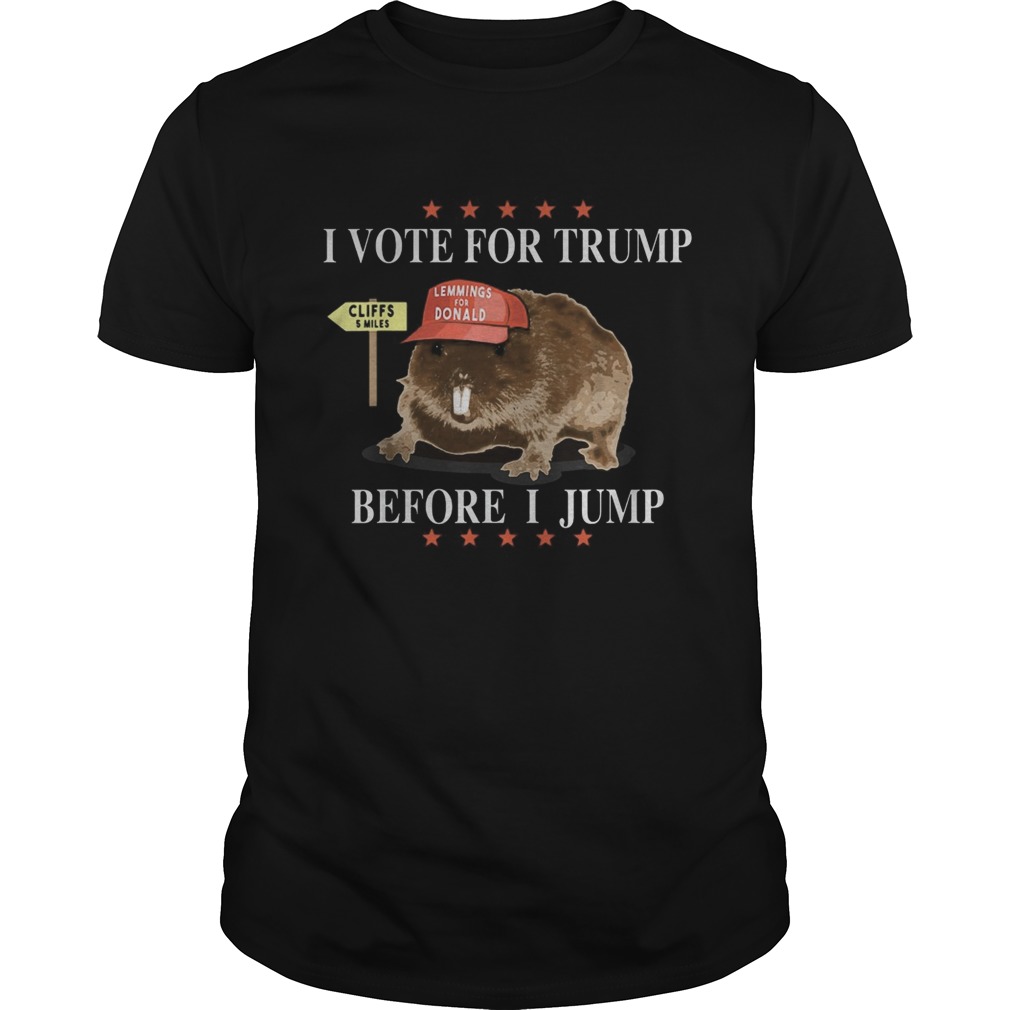 Mouse i vote for trump before i jump lemmings for donald stars shirt