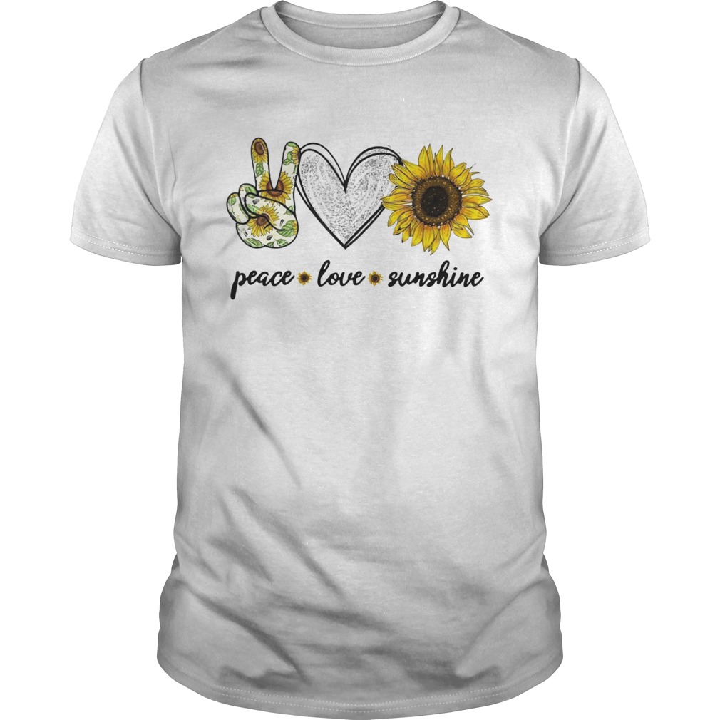 Peace Love Sunshine Sunflower Hippie shirt