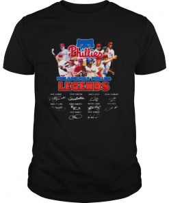 Philadelphia phillies legends baseball signatures shirt