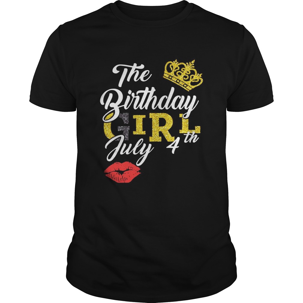 Queen Lip The Birthday Girl July 4th Diamond shirt