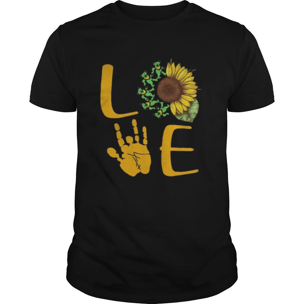 Sunflower Bear Skeleton Hand Love shirt